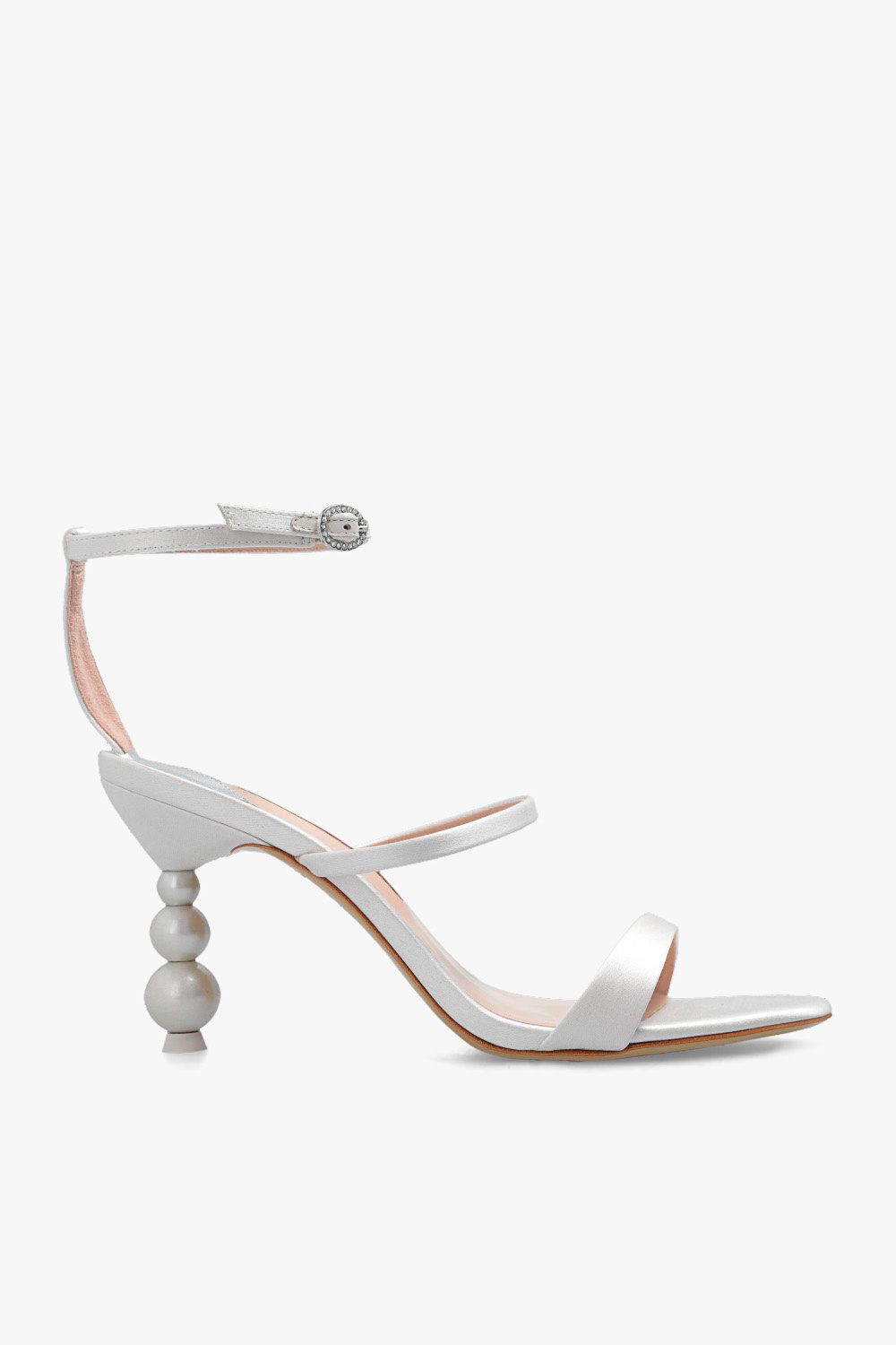 Cream 2024 satin sandals